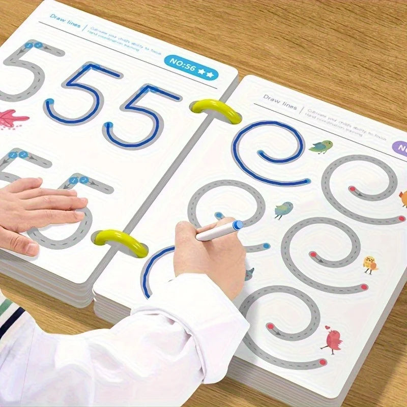 Reusable Tracing Workbook for Kids – Drawing & Writing Practice