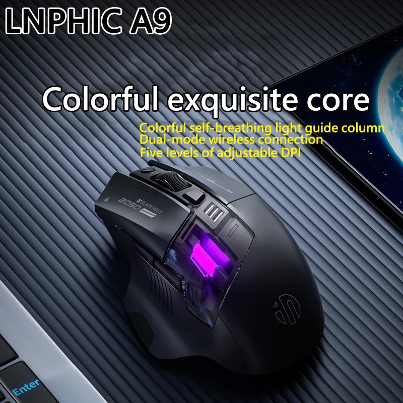 Wireless Gaming Mouse – 12800 DPI Ergonomic Bluetooth Mouse