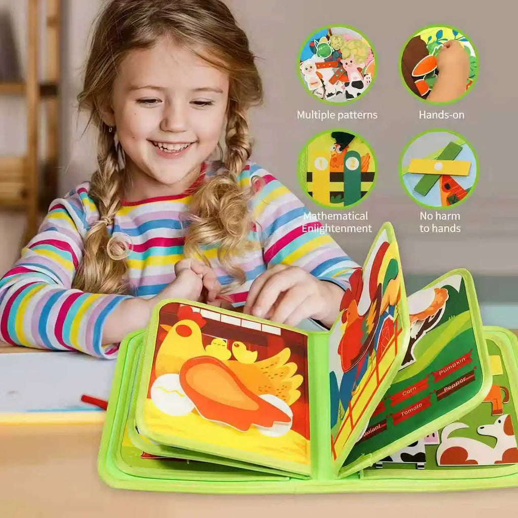Felt Busy Board – Interactive Alphabet Learning & Fine Motor Toy