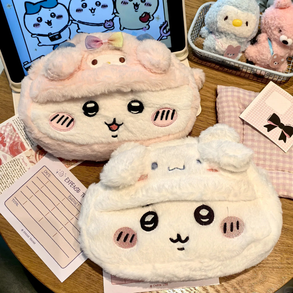 Anime Plush Pencil Case – Kawaii Large Capacity Stationery Case