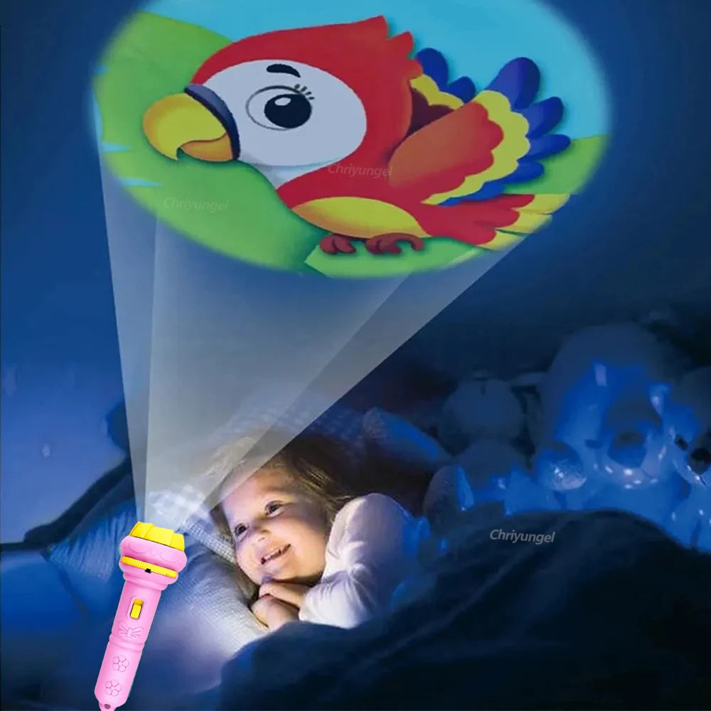 Kids Projector Flashlight – 10 Cards Picture Learning Toy