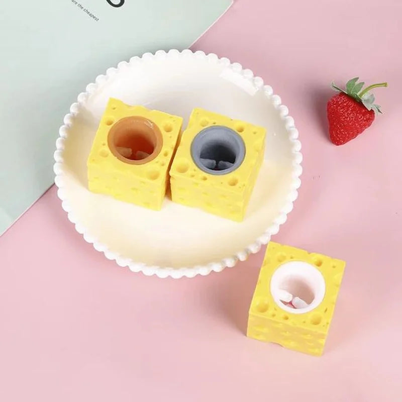 Pop Up Mouse Toy – Funny Cheese Squeeze Fidget