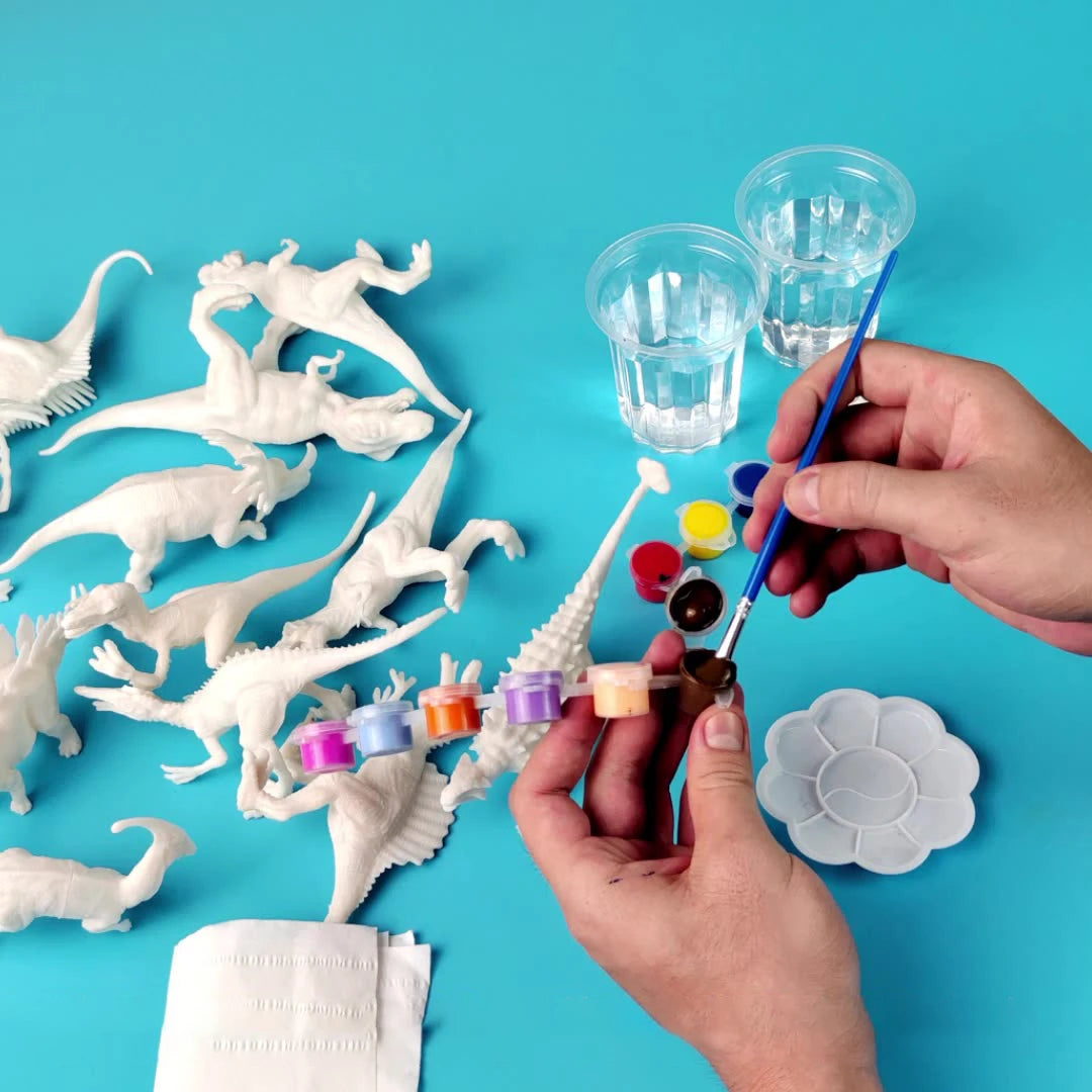 Dinosaur Painting Kit – DIY Dinosaur Art Set with Paints for Kids
