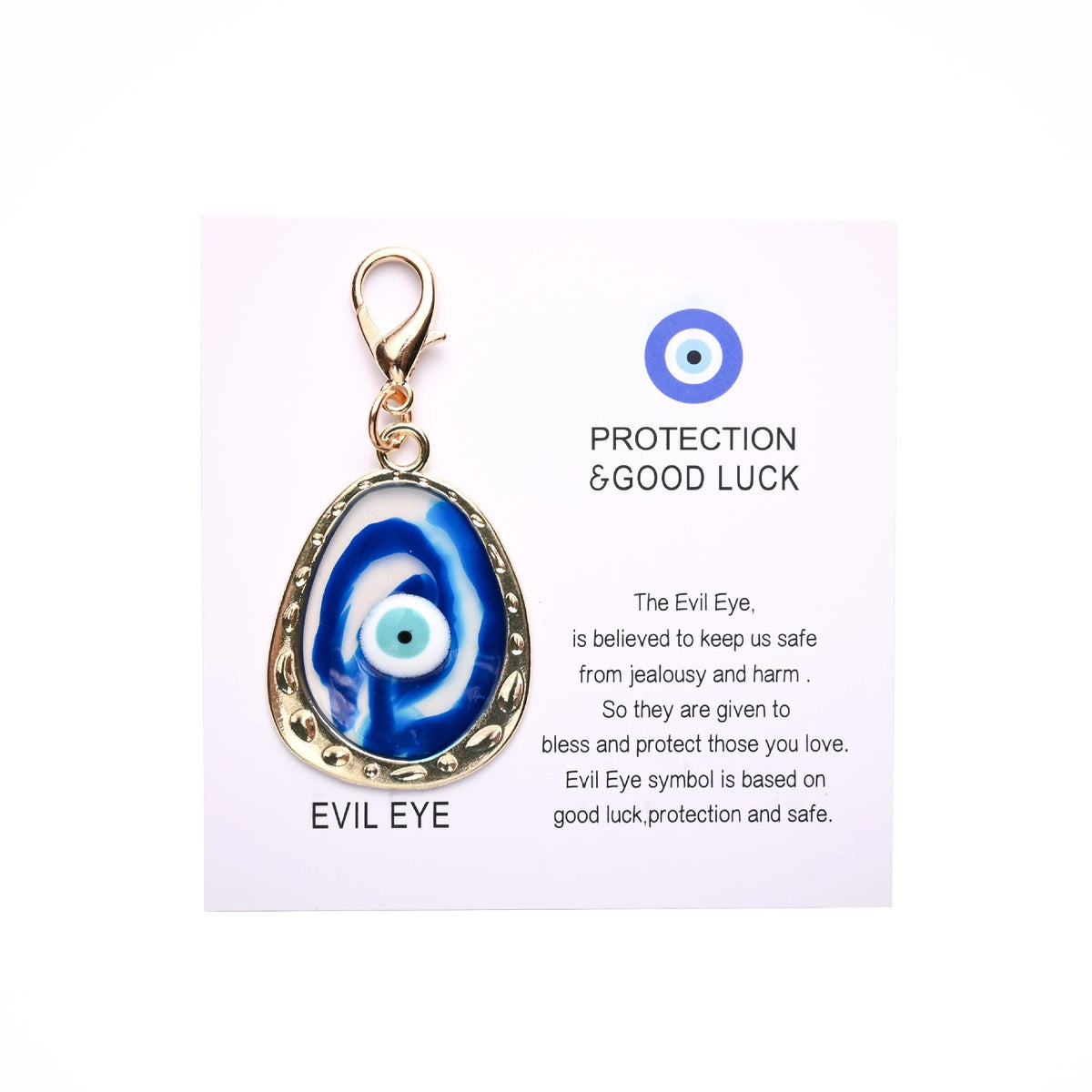 Evil Eye Keychain, Blue Eye Bag Charm Decorative Key Ring