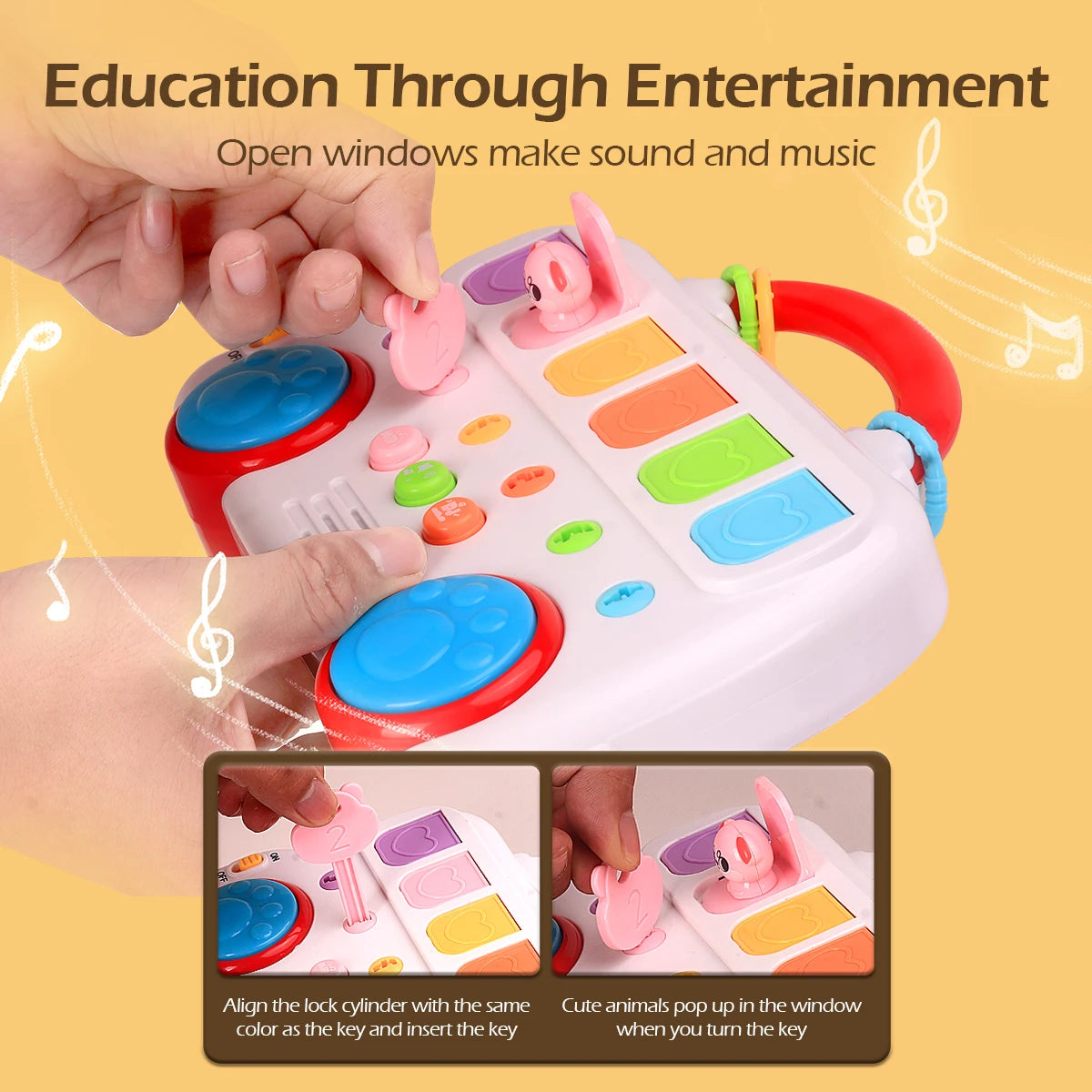 Pop Up Animal Toy – Montessori Learning & Fine Motor Skills Activity