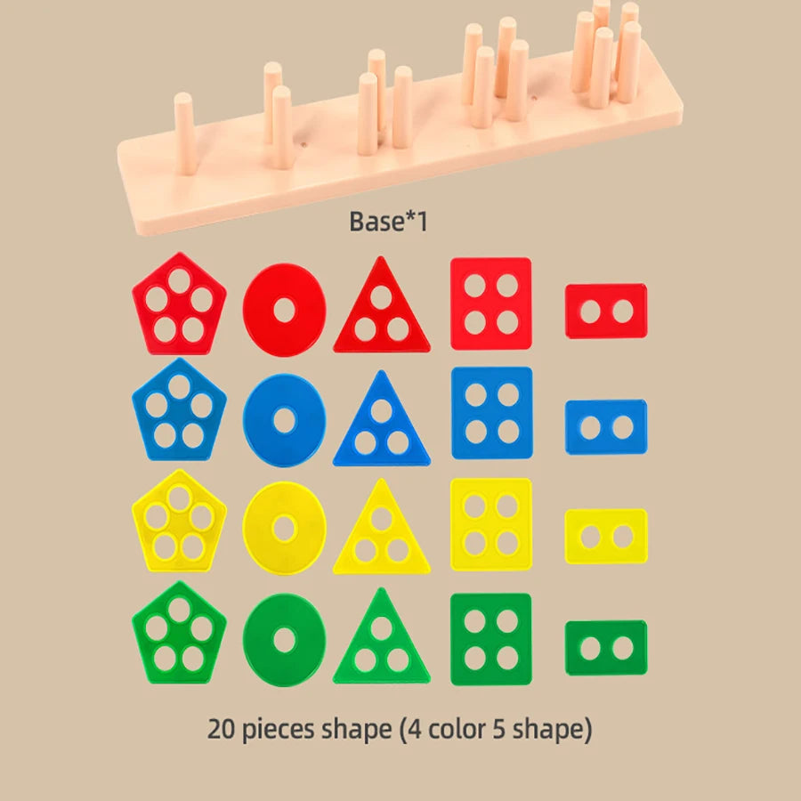 Geometric Building Blocks Set for Toddlers – Early Learning Toy