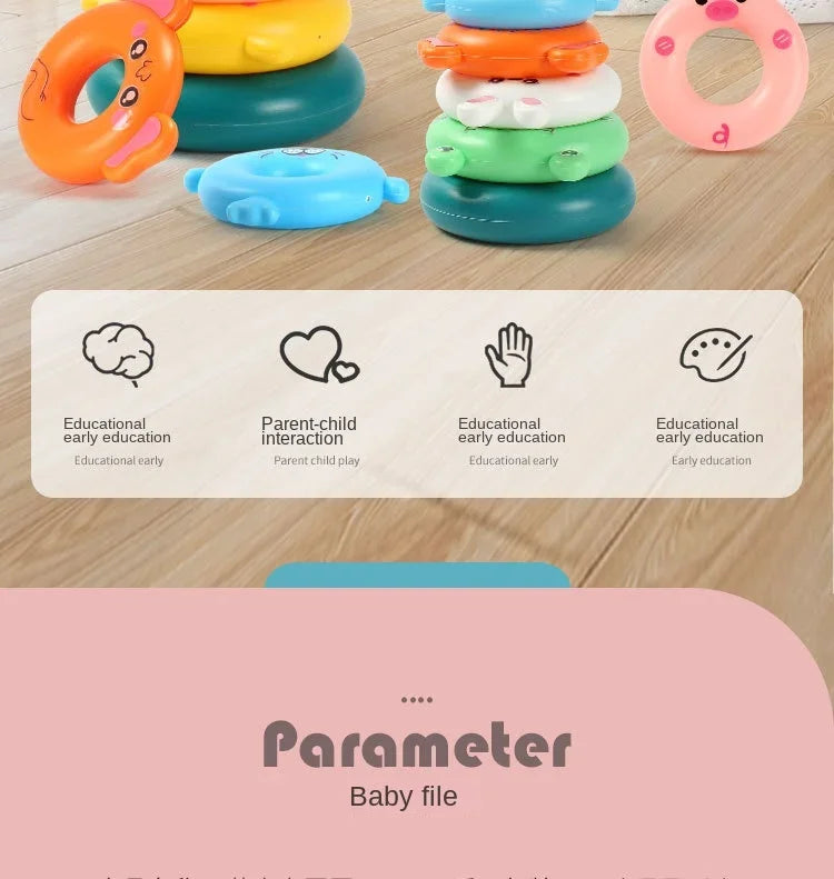Stacking Cups for Babies – Rainbow Montessori Nesting Toy