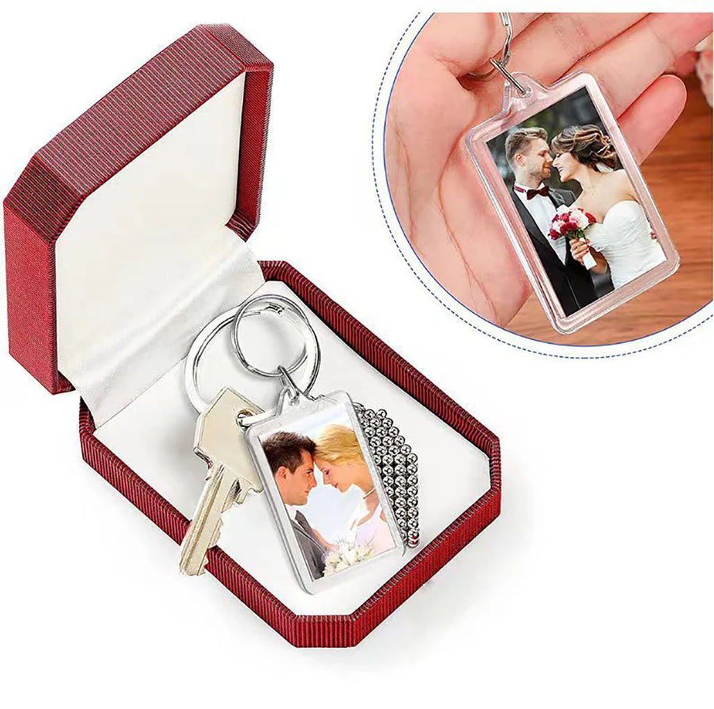 Photo Frame Keychain Clear Acrylic