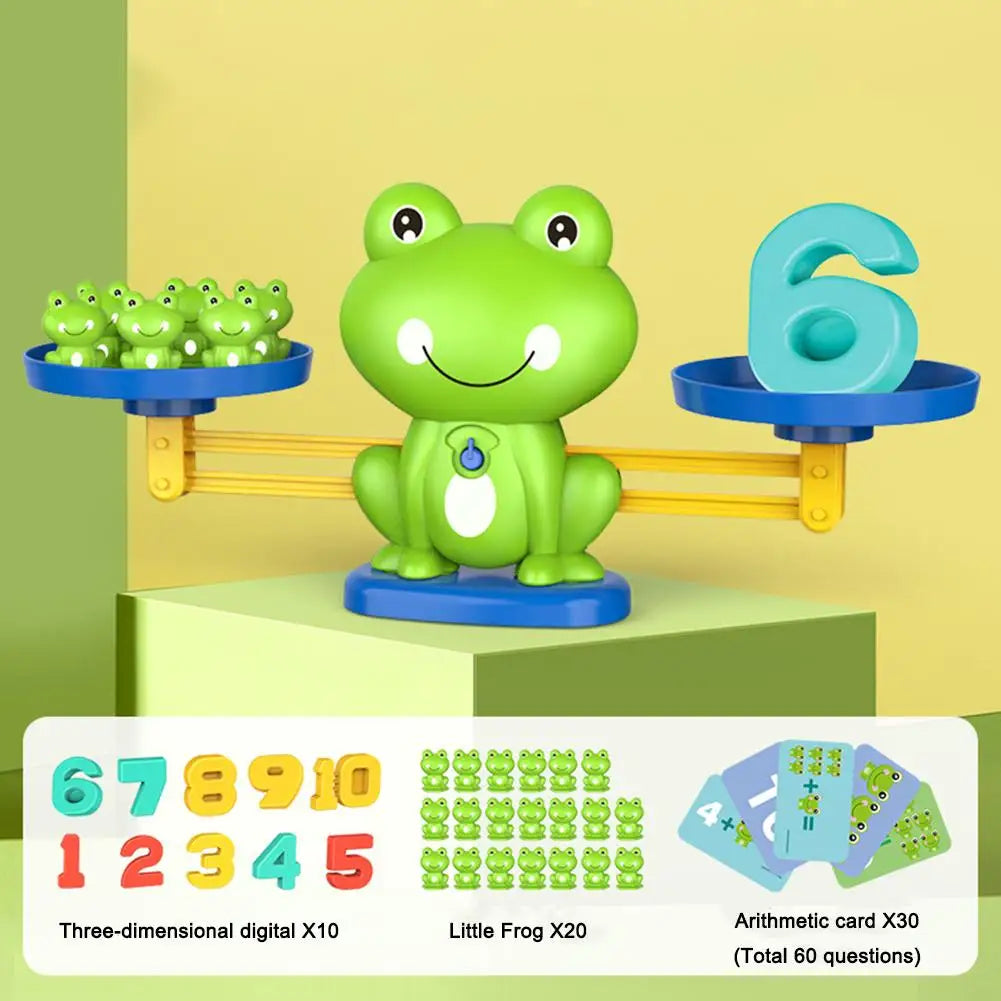 Math Balance Game – Frog Number Scale for Addition & Subtraction