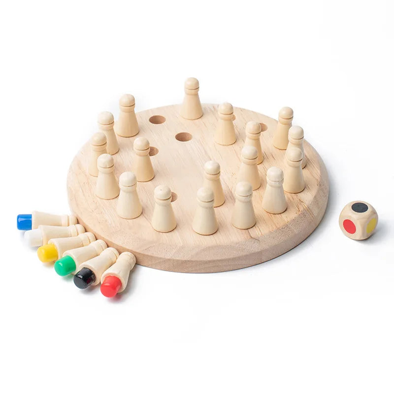 Wooden Memory Matching Game – Montessori Educational Board Puzzle