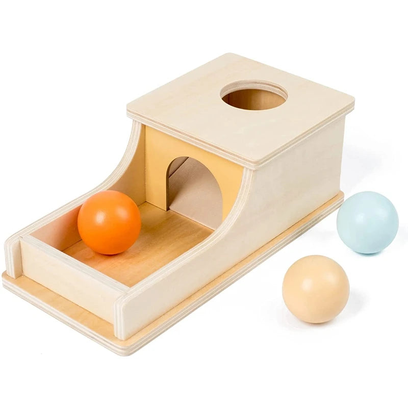 Montessori Wooden Toy – Ball Drop Learning Game for Kids
