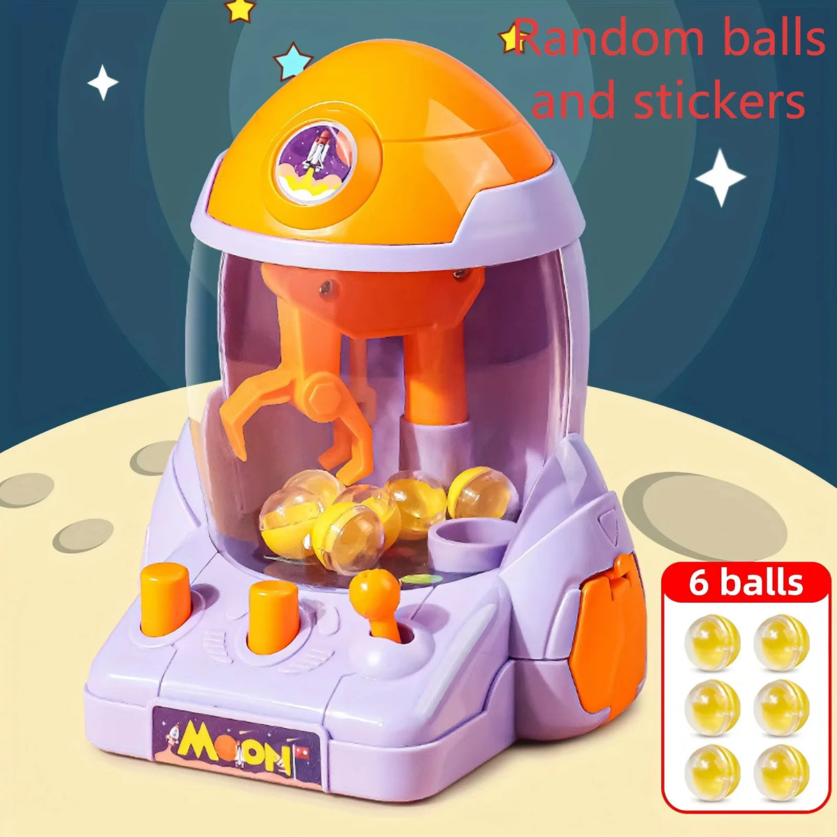 Mini Claw Machine Toy – Space Rocket Ball Grabber Game
