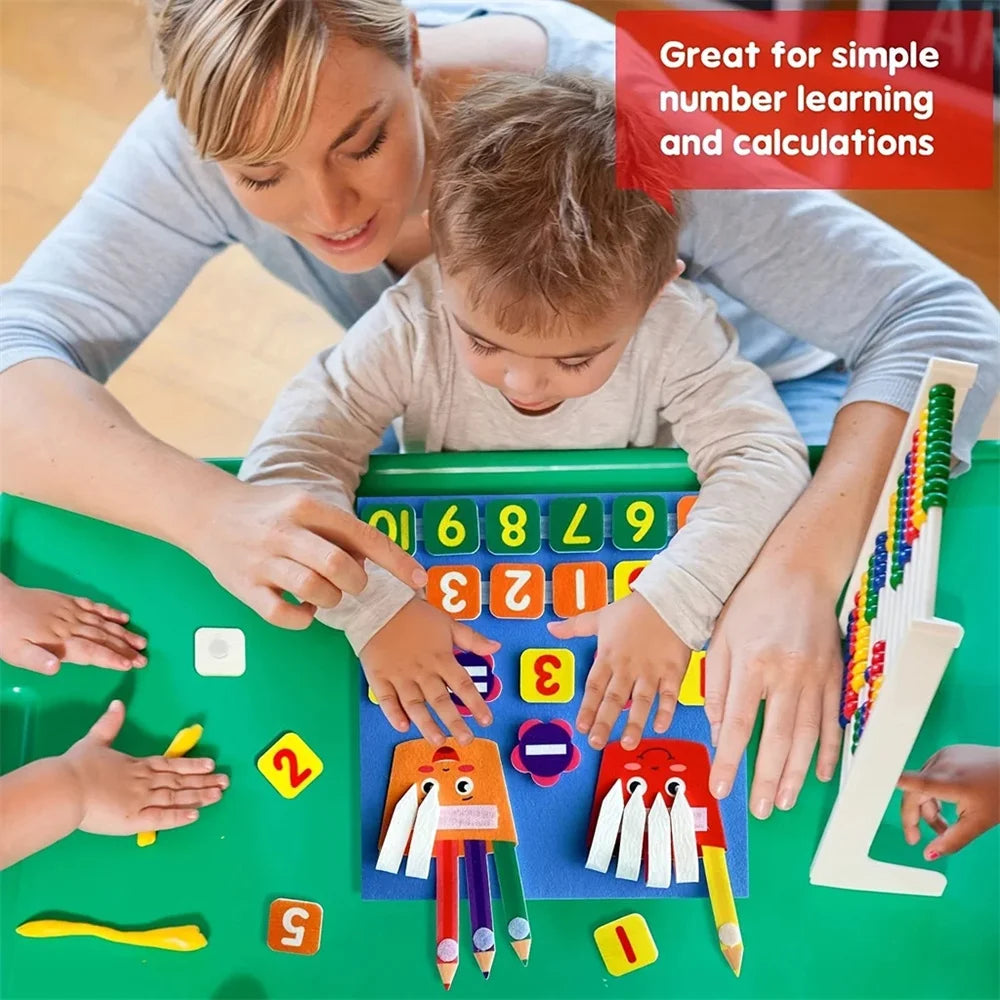 Felt Learning Board, Math Addition & Subtraction Toy