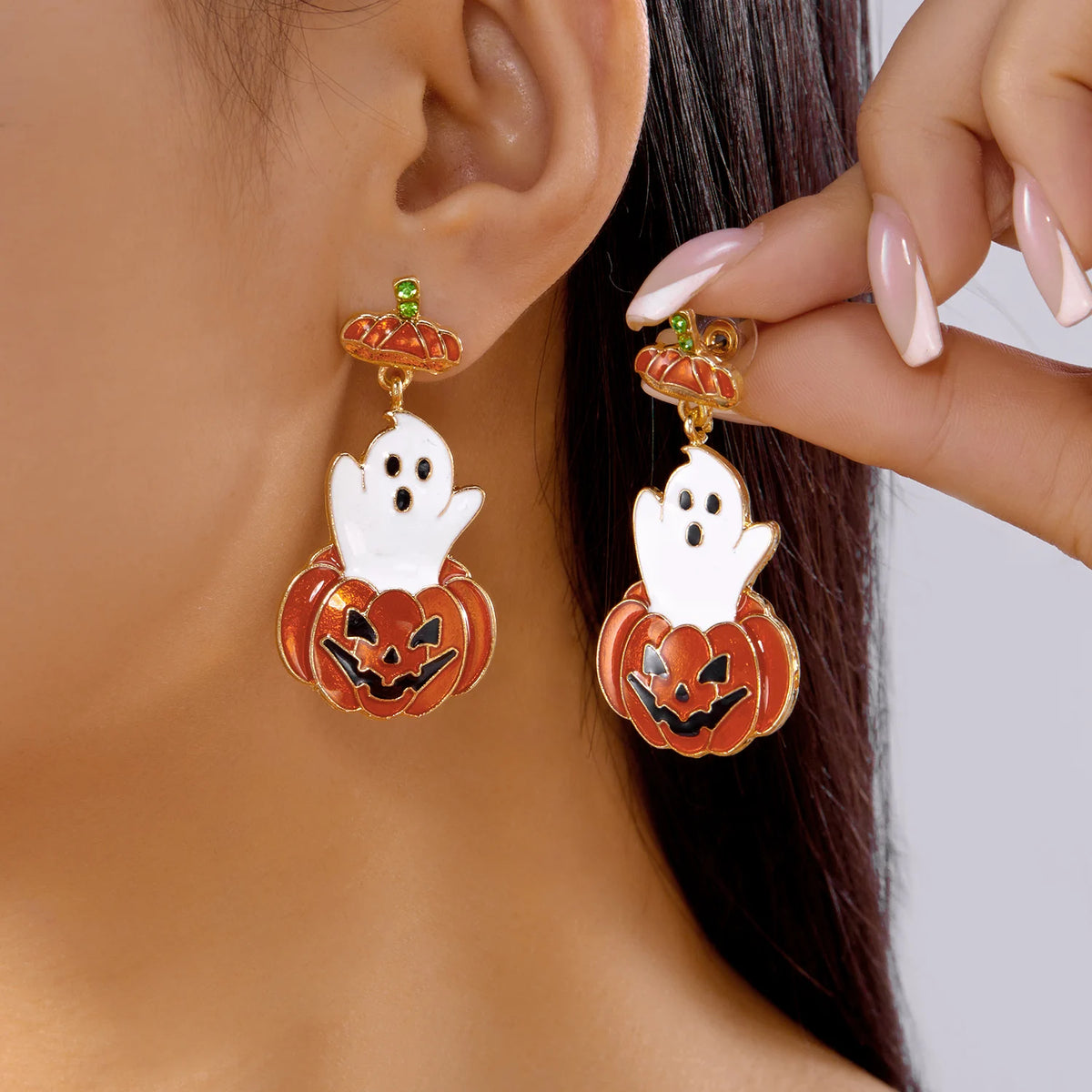 Vampire Bat Earrings Gothic Red Crystal Drop Halloween Jewelry