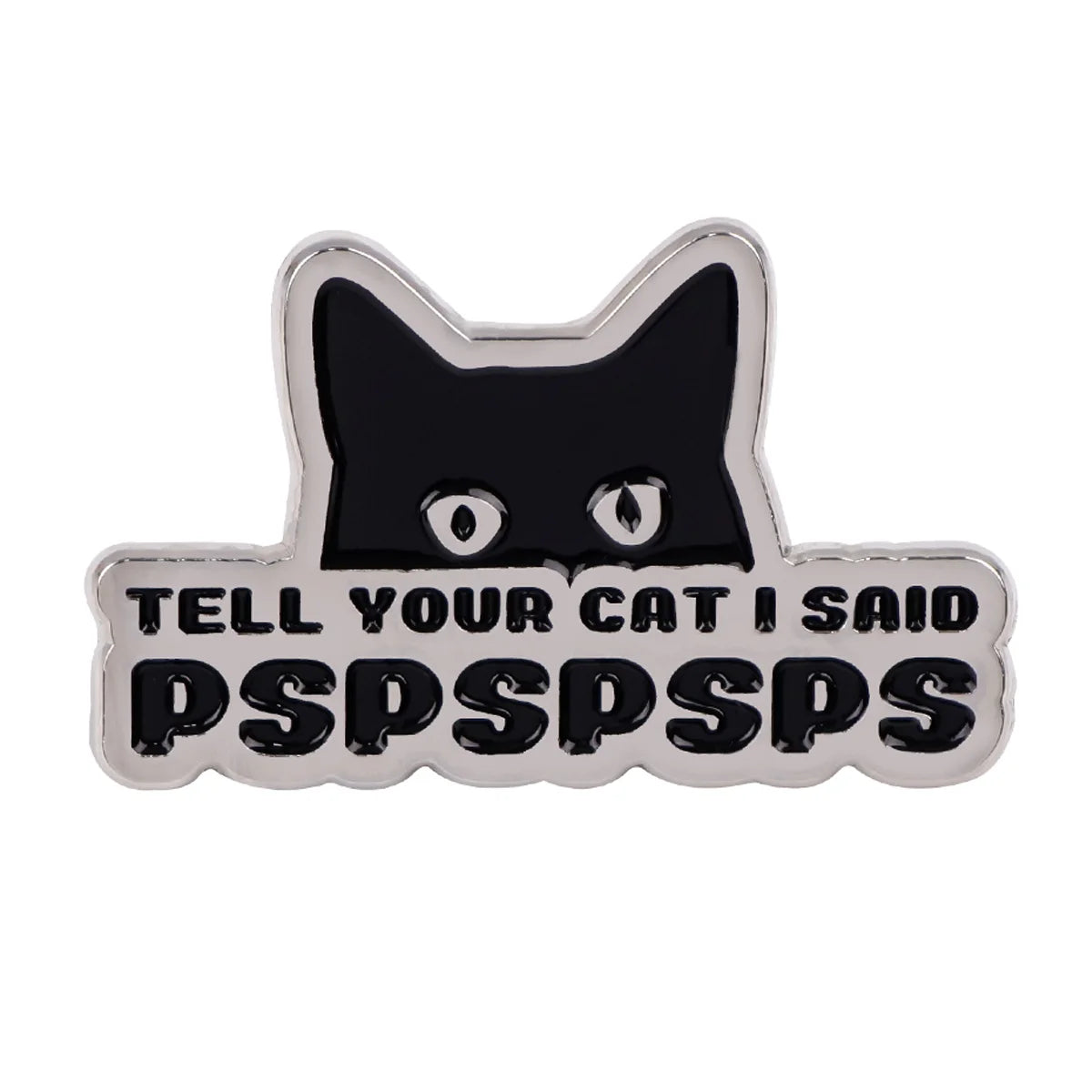 Black Cat Enamel Pin – Cute Animal Lapel Brooch