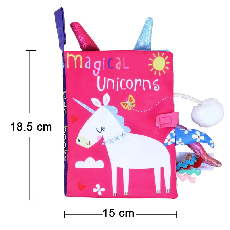 Baby Sensory Book – Soft 3D Touch & Feel Cloth Learning Toy