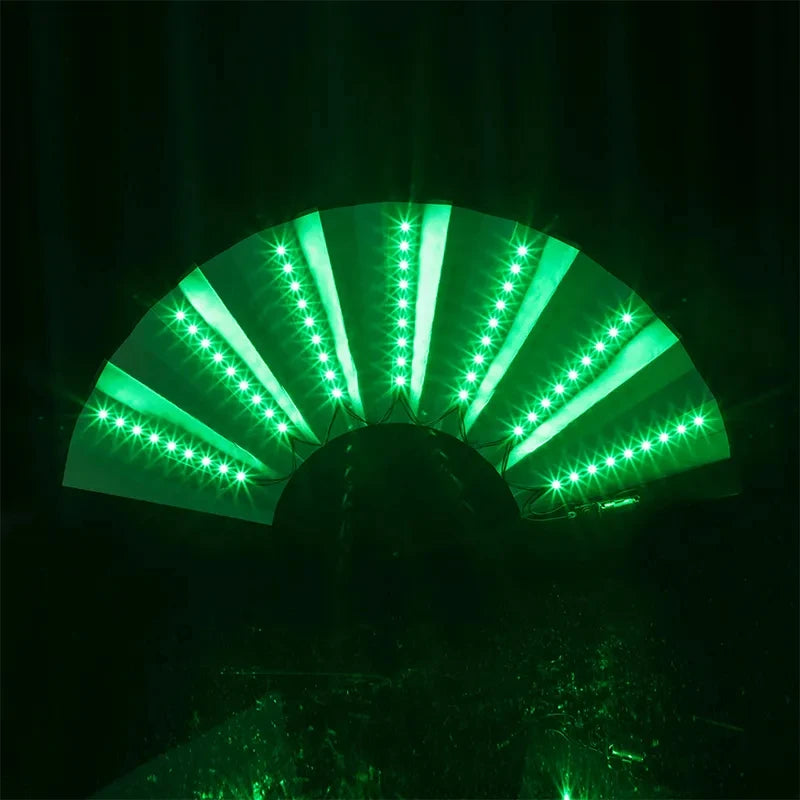 LED Folding Fan – Glow Light Up Accessory for Parties & Festivals
