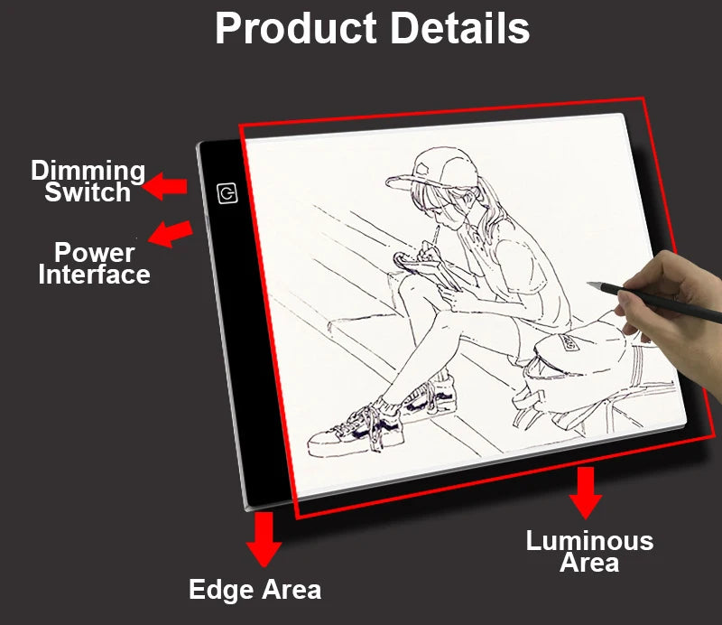 LED Drawing Board, Light Up Tracing Pad for Kids