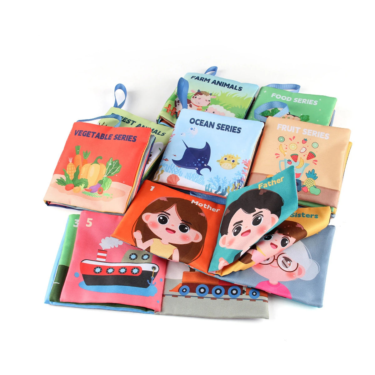 Baby Sensory Cloth Book – High Contrast Montessori Learning Toy