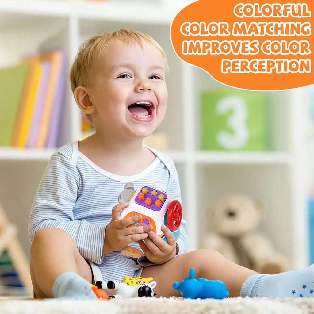 Montessori Busy Board Cube 10-in-1 Sensory Activity Toy
