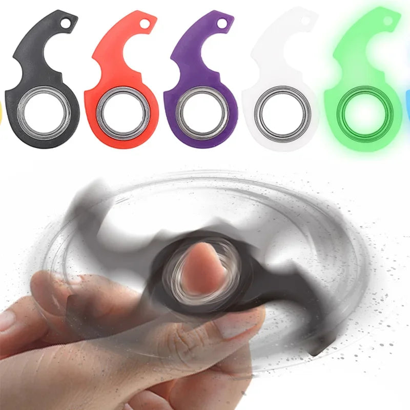 Keychain Fidget Spinner – Portable Metal Finger Spinner Toy