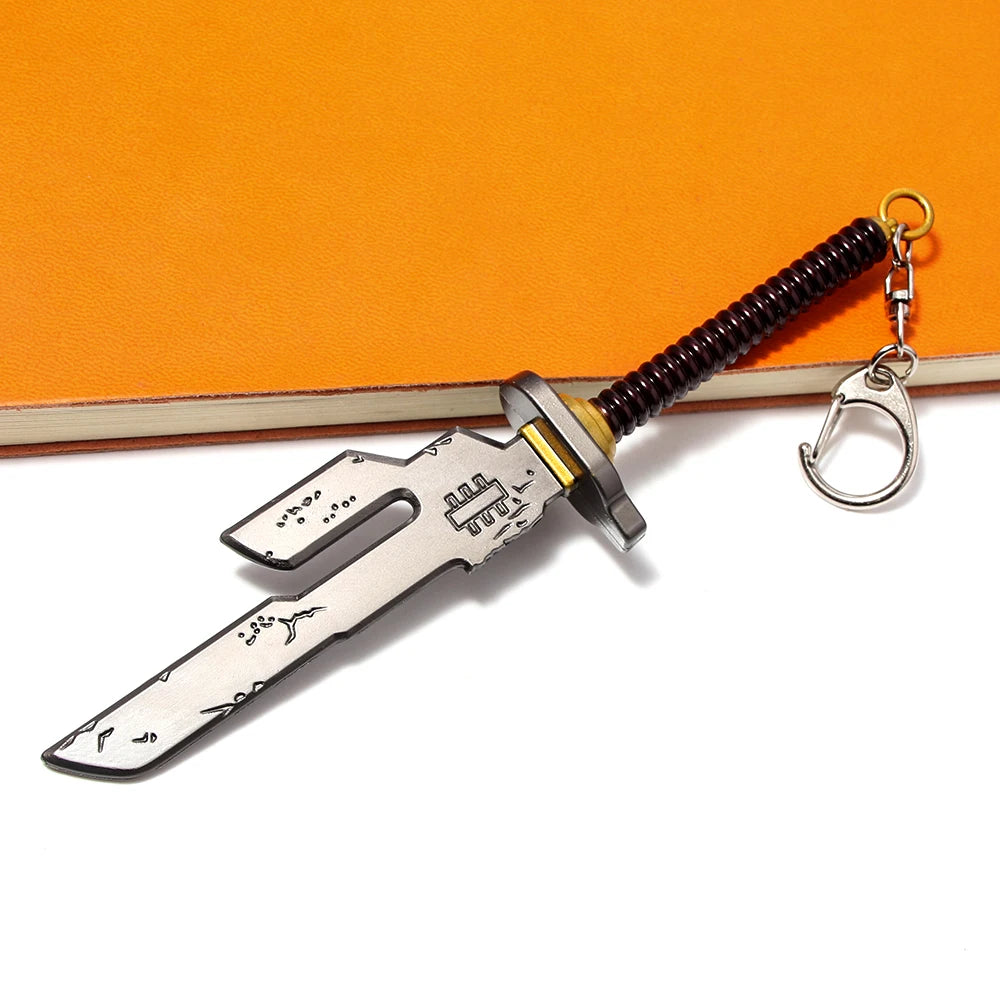 Anime Keychain Metal Sword Pendant Keyring for Collectors & Fans