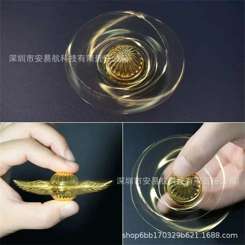 Metal Golden Snitch Fidget Spinner – Fingertip Stress Relief Toy