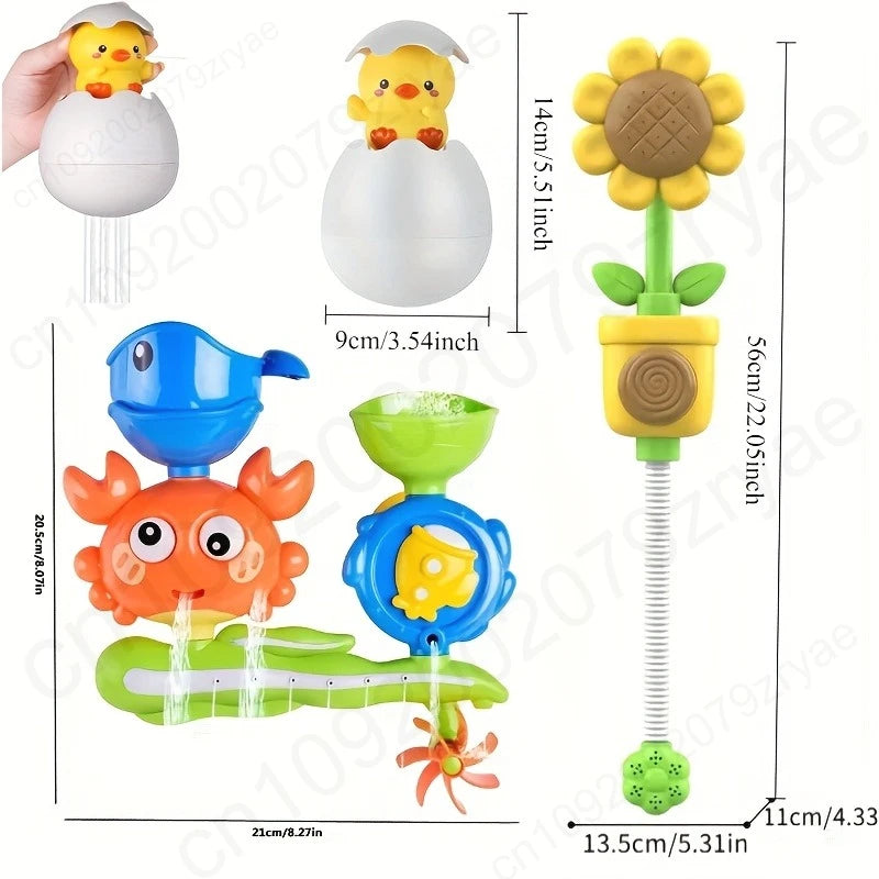 Interactive Suction Cup Bath Toy Set for Toddlers