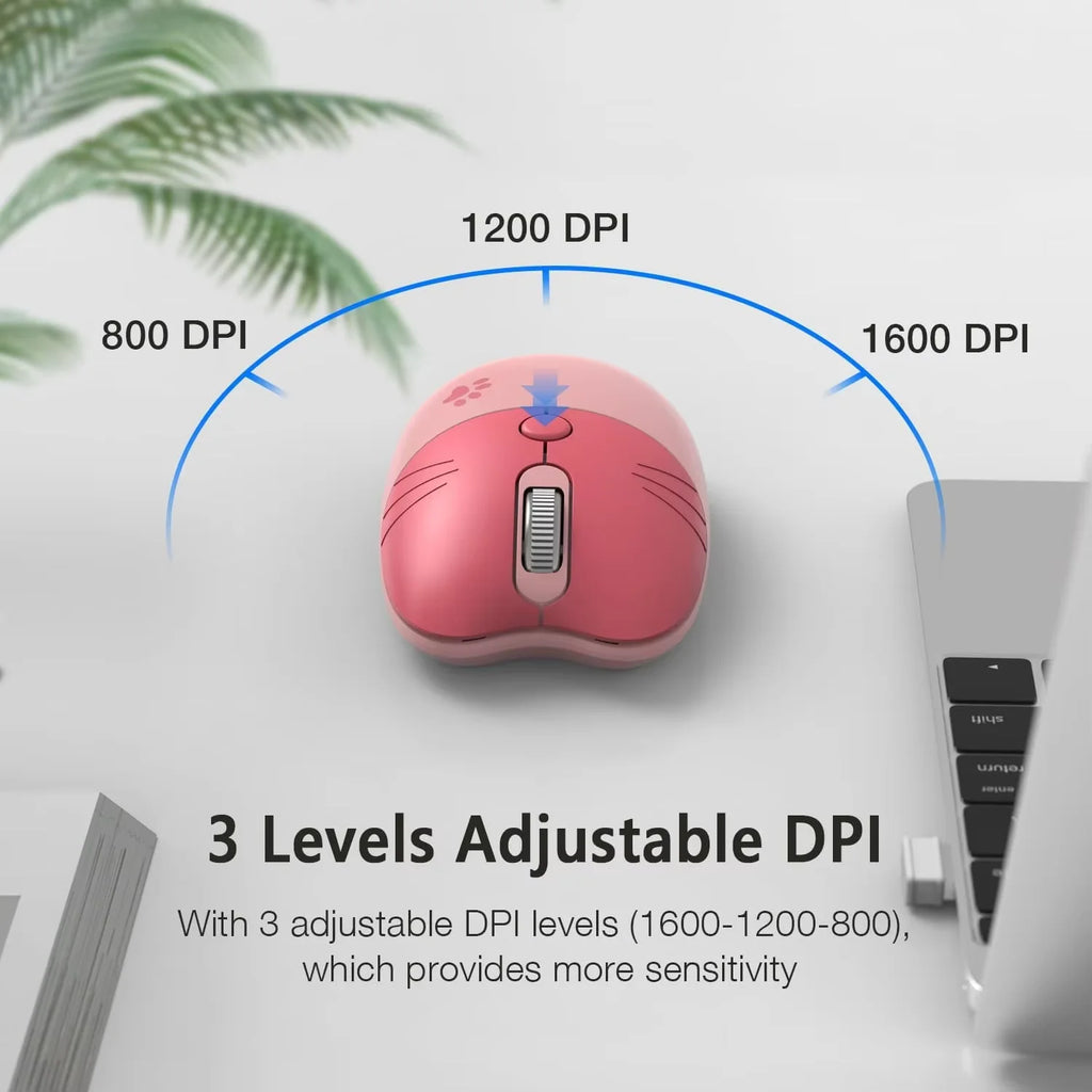 Wireless Computer Mouse – 2.4G Adjustable DPI Plug & Play