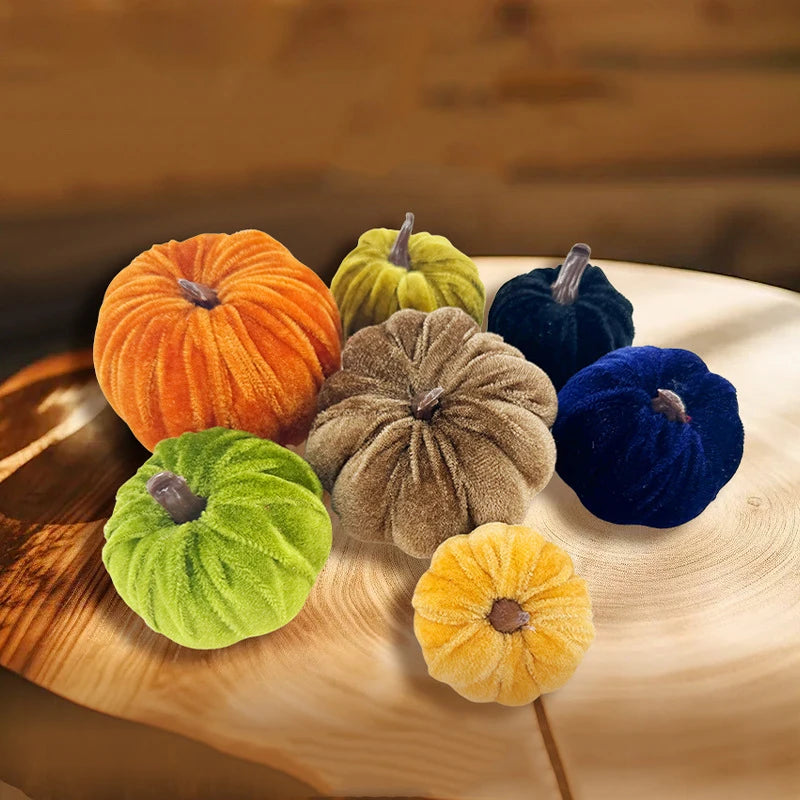 Halloween Pumpkin Decorations, 5PCS Artificial Pumpkin Ornaments