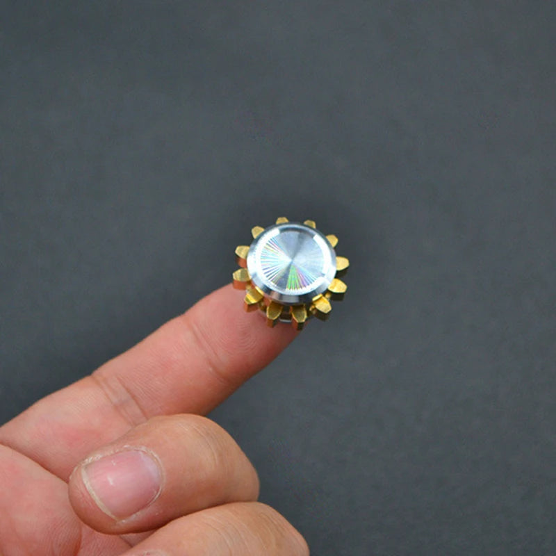 Mini Metal Fidget Spinner with Gear Design and R188 Bearing