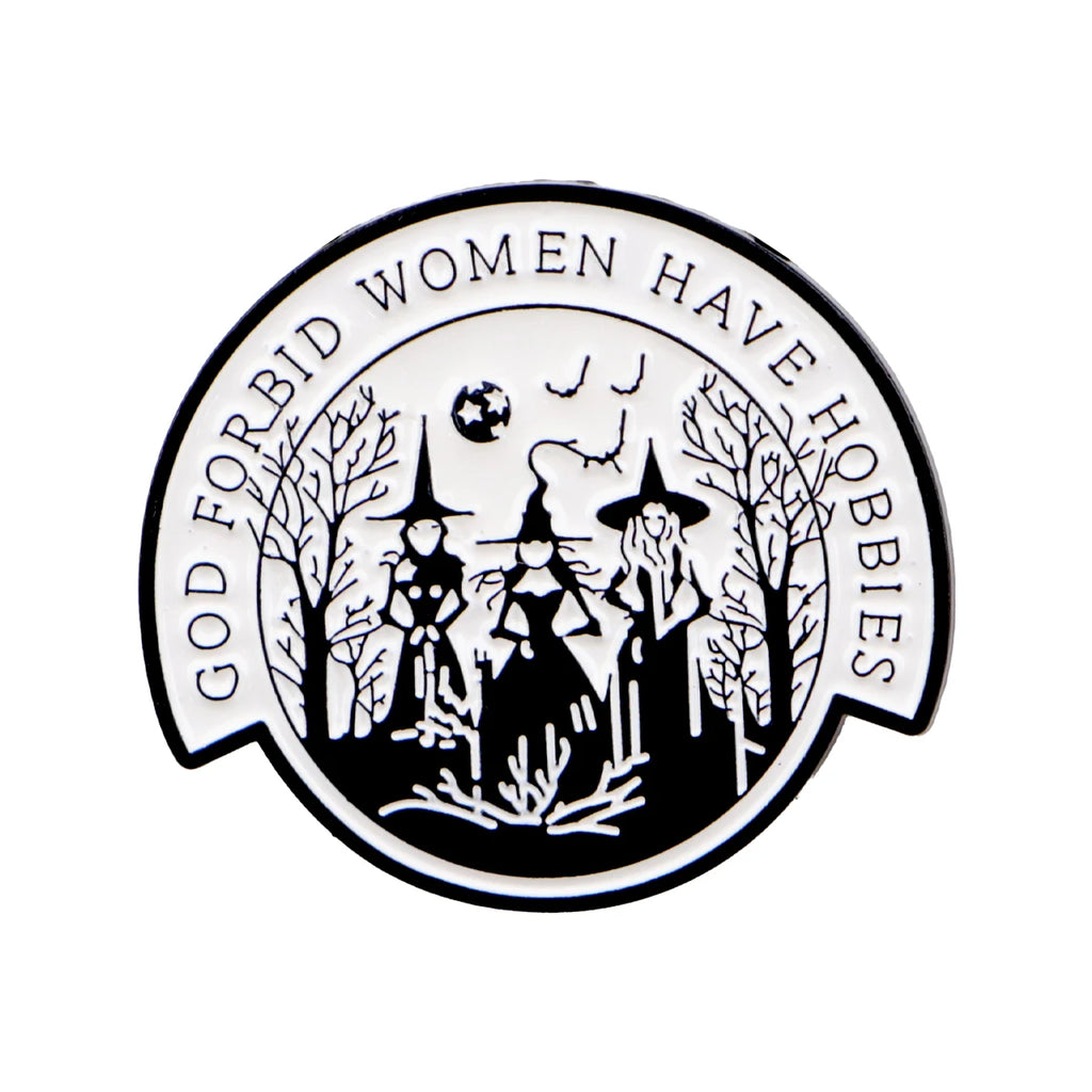 Witch Enamel Pin – Halloween Lapel Accessory for Backpacks & Clothing