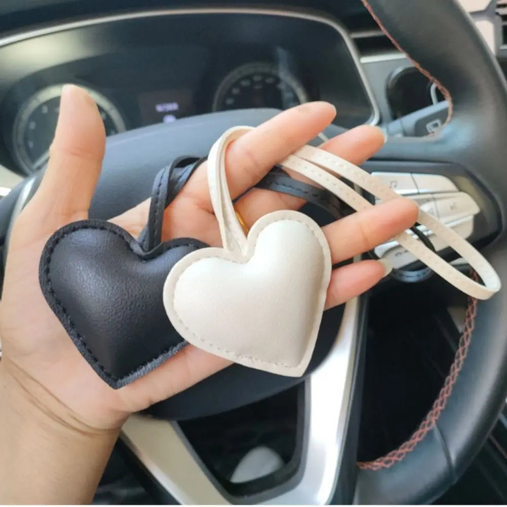 Heart Keychain PU Leather Car Keyring
