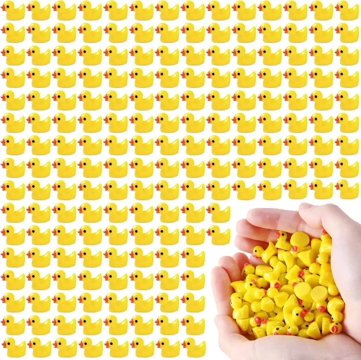 Mini Alien Duck Figurines 50PCS Green Resin Collectible Decor