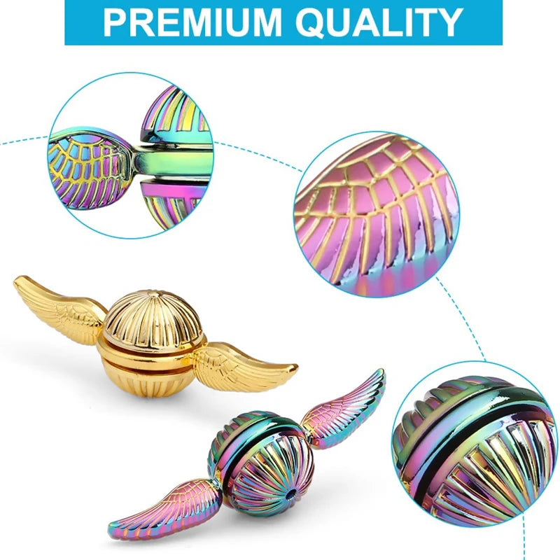 Gyroscope Fidget Spinner – Metal Fingertip Spinning Orb Toy