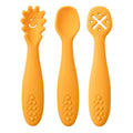 Baby Feeding Spoons – 3PC Silicone Toddler Weaning Utensil Set