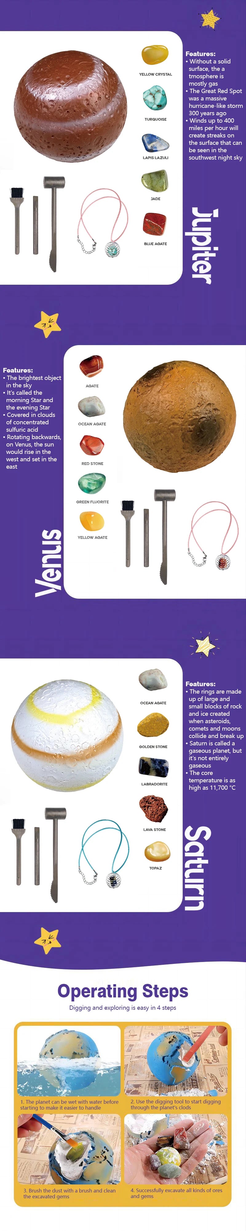 Planet Dig Kit | Solar System Mining & Science Exploration Toy