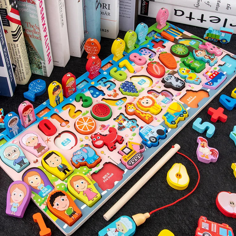 Montessori Busy Board Wooden Educational Activity Toy for Kids