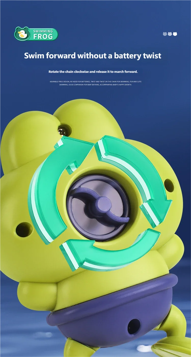 Clockwork Frog Bath Toy – Floating Toy for Kids & Toddlers