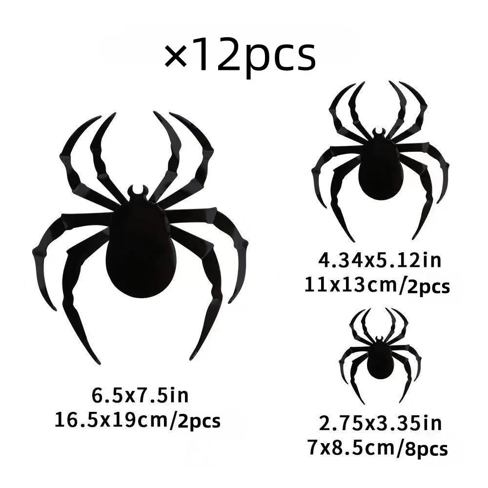 3D Bat Wall Stickers, 12pcs Halloween Decorations for Walls & Windows