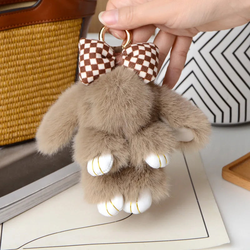 Rabbit Fur Keychain