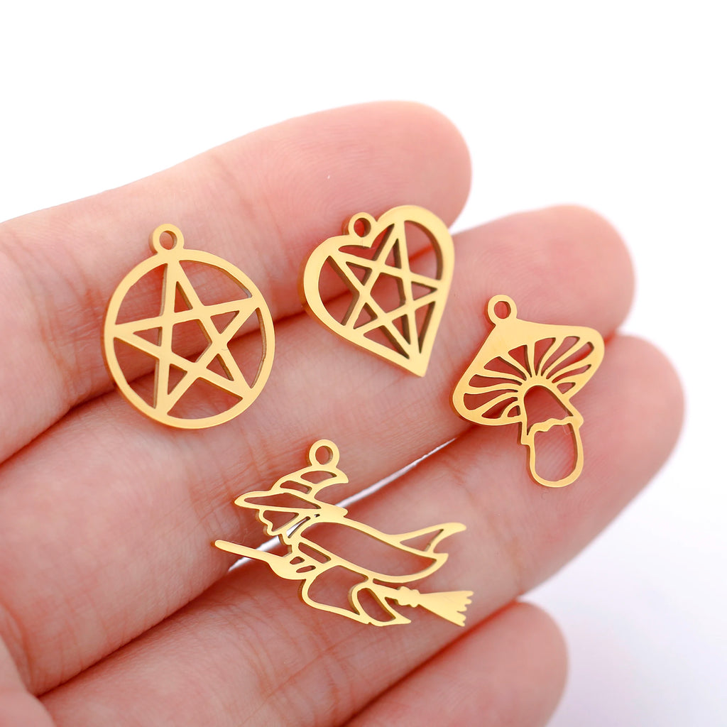 Halloween Charm Pendants Skull Pumpkin Bat Witch Jewelry