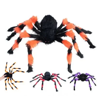 Giant Halloween Spider Outdoor Decoration – Large Spider Web