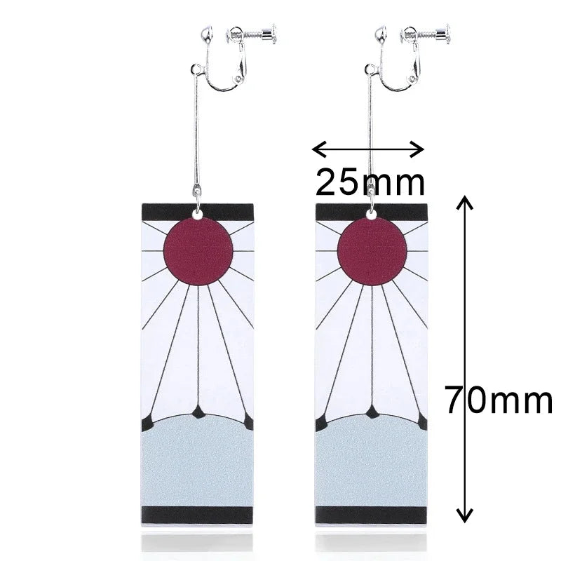 Pink Acrylic Drop Earrings – Japanese-Inspired Cosplay Jewelry for Women