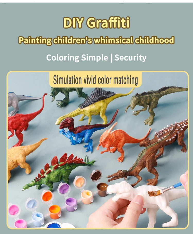 Dinosaur Painting Kit – DIY Dinosaur Art Set with Paints for Kids