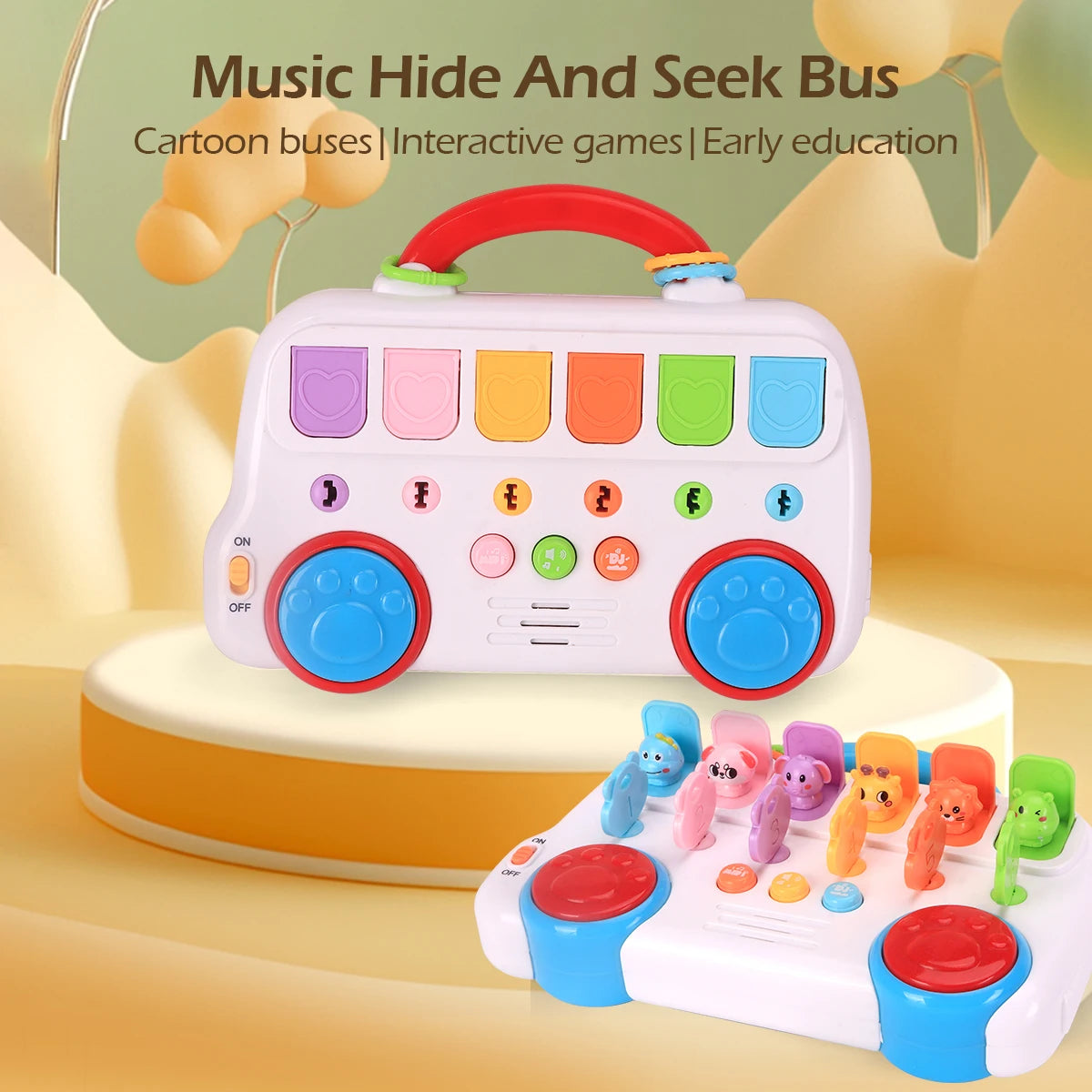 Pop Up Animal Toy – Montessori Learning & Fine Motor Skills Activity