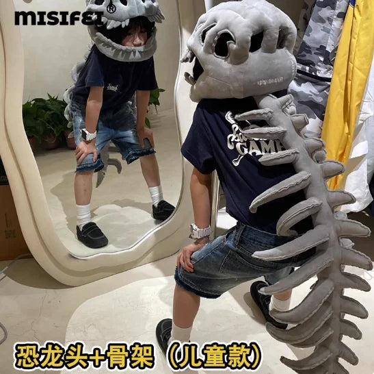 Dinosaur Plush Hat – Soft Halloween Costume Accessory for Fun