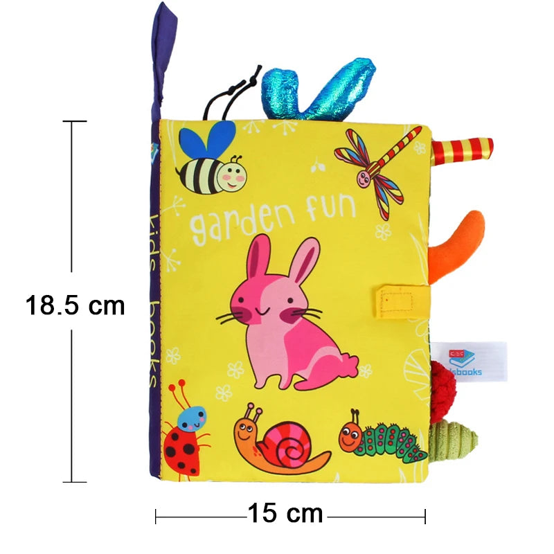 Baby Sensory Book – Soft 3D Touch & Feel Cloth Learning Toy