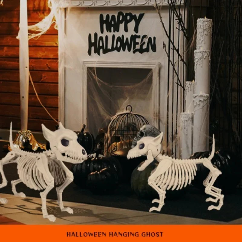Halloween Wolf Skeleton Decoration for Indoor Outdoor Garden Decor