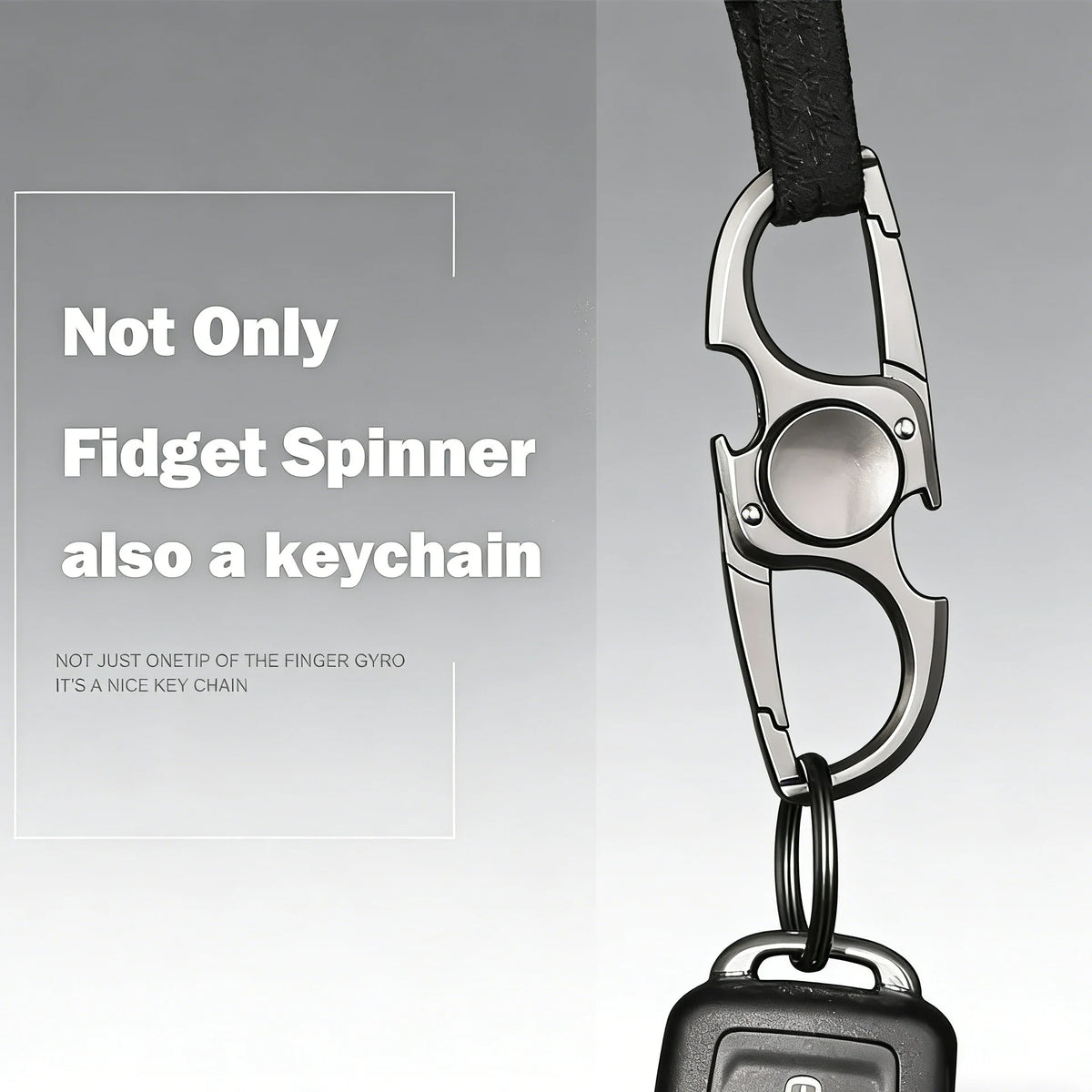 Metal Fidget Spinner Keychain with Bottle Opener & EDC Design